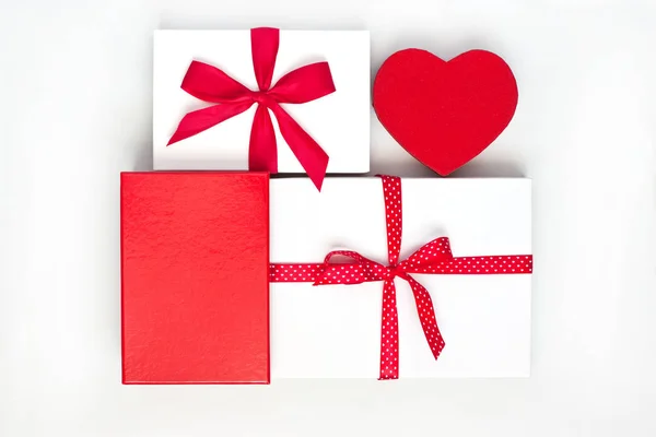 Gift wrapping collection.  Valentine's day, wedding or birthday  concept — Stock Photo, Image