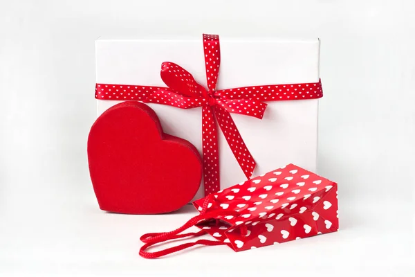 Gift wrapping collection.  Valentine's day, wedding or birthday  concept — Stock Photo, Image