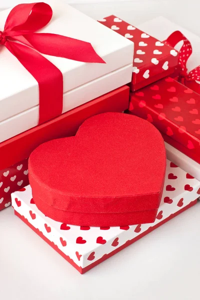 Gift wrapping collection.  Valentine's day, wedding or birthday  concept — Stock Photo, Image