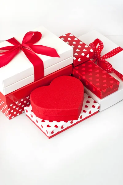 Gift wrapping collection.  Valentine's day, wedding or birthday  concept — Stock Photo, Image