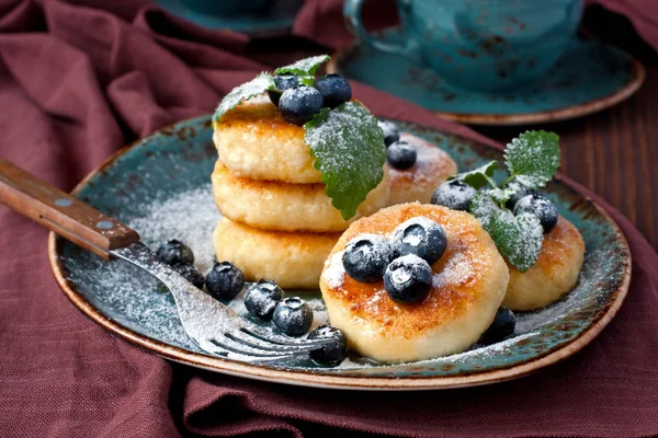 Cottage kaas pannenkoeken — Stockfoto