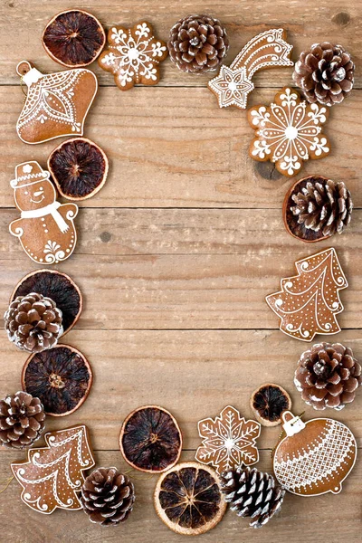 Christmas Time Composition Cookies — Stock Photo, Image