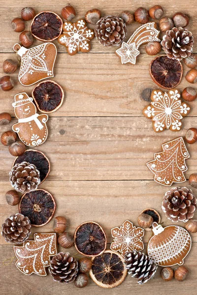 Composição Tempo Natal Com Cookies — Fotografia de Stock