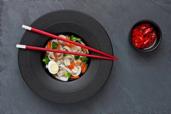 Sopa Setas Vegetarianas Con Brócoli —  Fotos de Stock