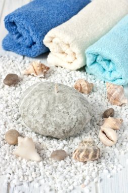 Banyo havluları ile Spa mumlar