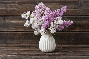 Bahar Şube leylak çiçeği rustik ahşap tablo