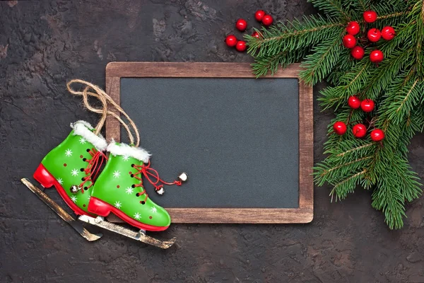 Kerstmis samenstelling met vakantie decoratie — Stockfoto