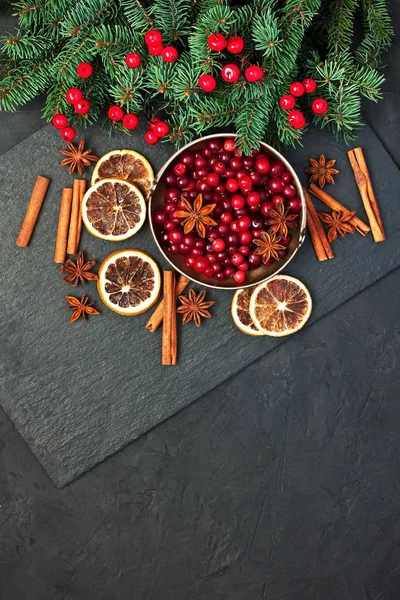 Ingredients for mulled wine, Christmas background — Stock Photo, Image