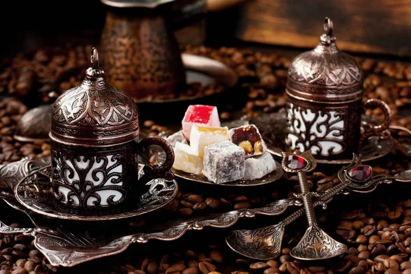 Turkish Coffee served with Turkish Delight