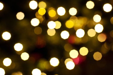 Renkli bulanık Bokeh tatil ışıkları