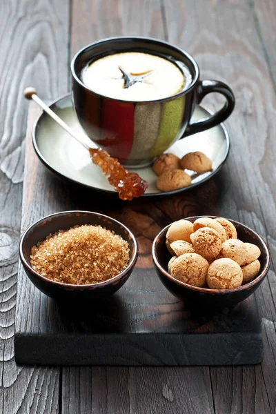 Hot Tea Apple Piece Gingerbread Cookies Selective Focus Shallow Depth — Stock Photo, Image