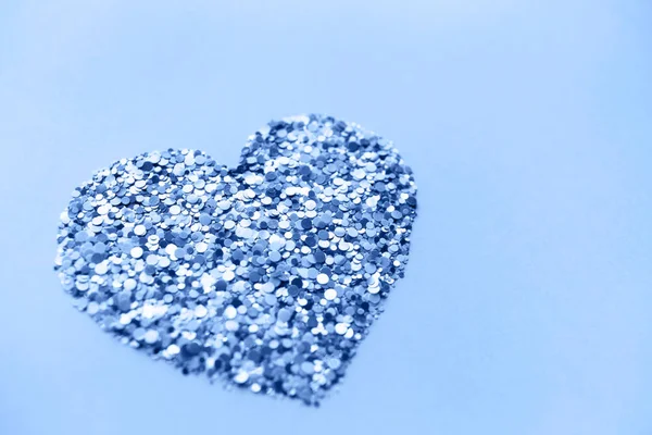 Coeurs de Saint-Valentin sur fond bleu. Concept de Saint-Valentin . — Photo