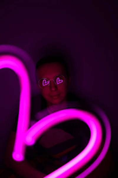 Party Concept Modern Style Neon Sign — Stock Photo, Image