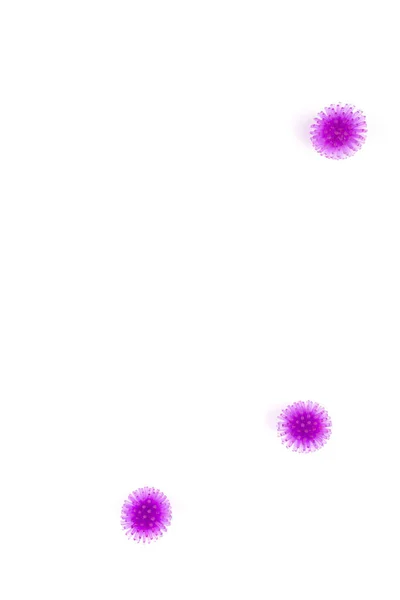 隔離された白い背景のCoronavirus コロナウイルスワクチン 新コロナウイルス2019 Ncov Covid 19フラットレイアウト コピースペース トップビュー デザインのための場所 — ストック写真