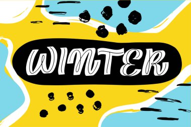 Mürekkep desenli soyut retro tasarım biçimi.