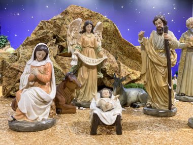 İsa 'nın doğumunu temsil eden Noel doğumu sahnesi
