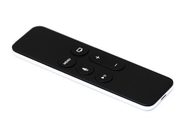 Altı düğmeli basit ve modern TV uzaktan kumandası ve dokunmatik yüzey