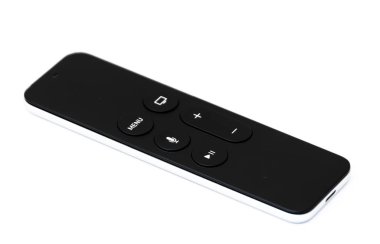 Altı düğmeli basit ve modern TV uzaktan kumandası ve dokunmatik yüzey