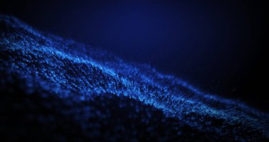 Parçacık teknolojisi soyut arkaplan 3d oluşturma