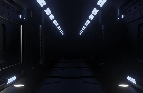 Візуалізація Тунелю Космічний Темний Інтер Коридор — стокове фото