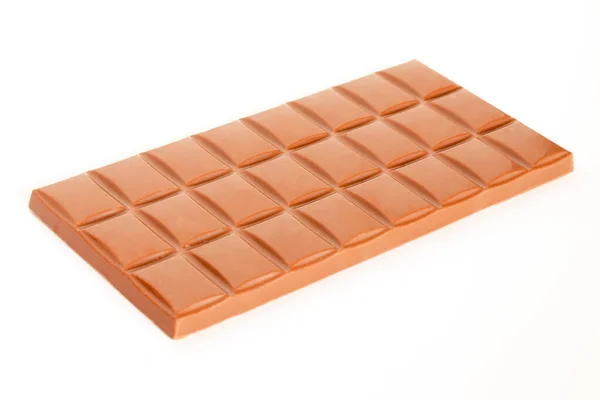 Barra Chocolate Marrón Aislado Sobre Fondo Blanco —  Fotos de Stock