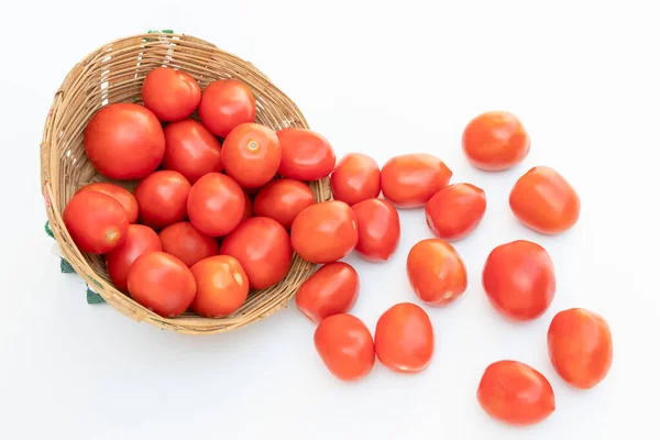 Tomate Isolée Sur Fond Blanc Gros Plan — Photo