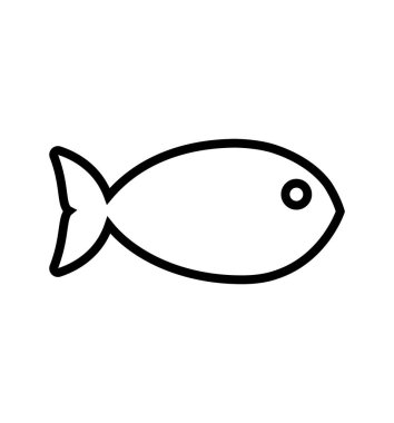 balık hattı ikon vektör illüstrasyonu 10 izole