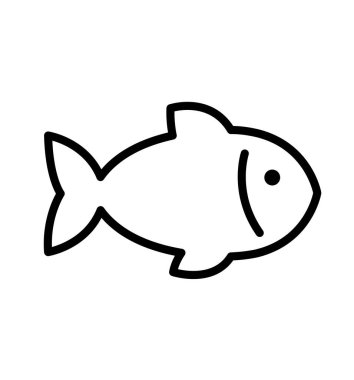 balık hattı ikon vektör illüstrasyonu 10 izole