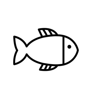 balık hattı ikon vektör illüstrasyonu 10 izole