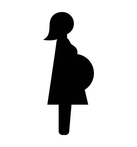 Pregnant woman icon vector illustration isolated flat — Stock Vector