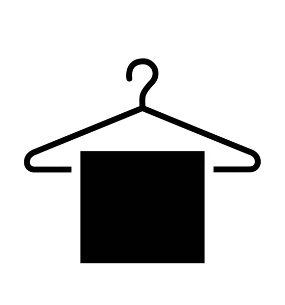 Percha de ropa icono sobre fondo blanco aislado — Vector de stock