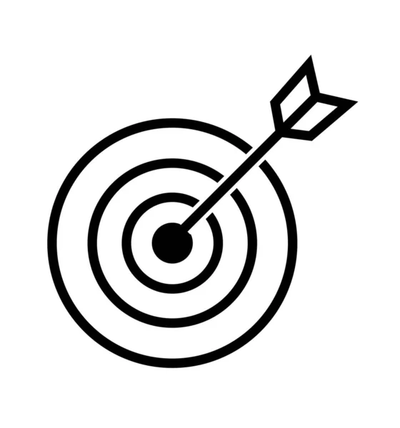 Ziel-Symbol umreißt Vektor Illustration Symbolstrich — Stockvektor