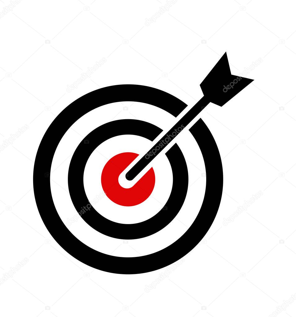 Successful shoot icon on white background vector illustration