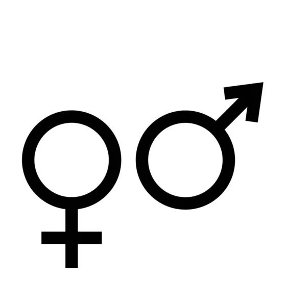 孤立的图形和网页设计中的性别图标符号 — 图库矢量图片