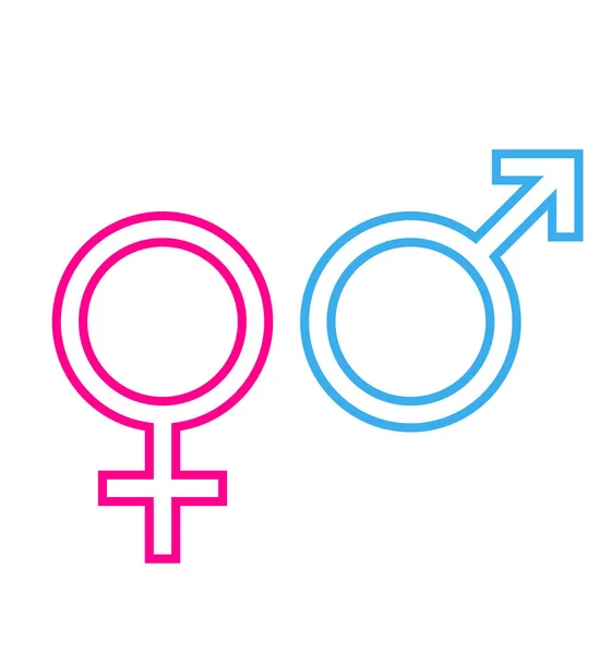 Gender male female icon symbol vector illustration isolated — ストックベクタ