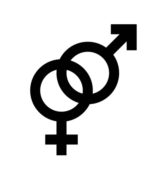 孤立的图形和网页设计中的性别图标符号 — 图库矢量图片