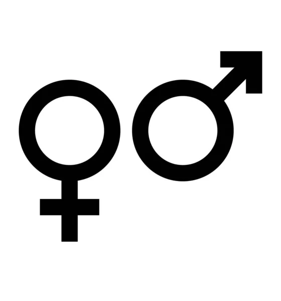 Gender Sex Symbol Symbol Vektor isoliert auf weiß — Stockvektor