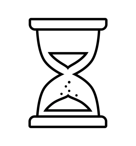 Пісочний годинник лінія значок плоский векторний об'єкт ізольований — стоковий вектор