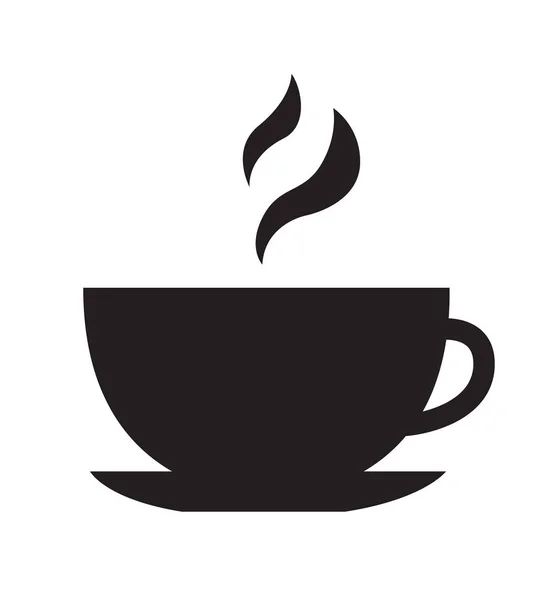 Taza icono vector ilustración bebida caliente té aislado en blanco — Vector de stock