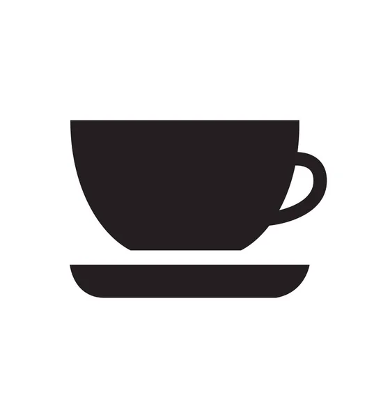 Taza de café icono vector ilustración bebida caliente té aislado — Vector de stock