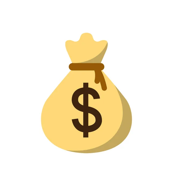 Σύμβολο διανυσματικό σύμβολο χρώματος εικονιδίων τσαντών χρημάτων απομονωμένο — Διανυσματικό Αρχείο