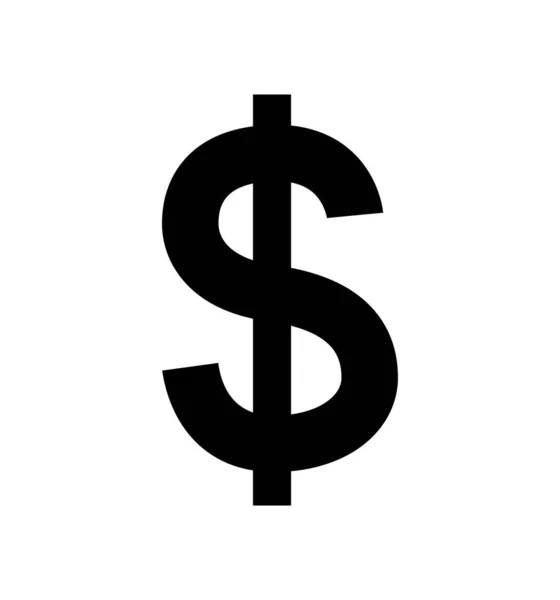Geld-Symbol-Vektor flach isoliert auf weiß — Stockvektor