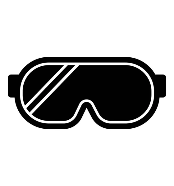Lunettes de sécurité icône vecteur ligne simple illustration lunettes de sécurité design — Image vectorielle
