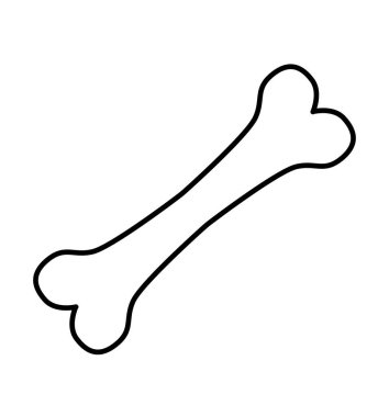 line bone Icon Vector isolated on white
