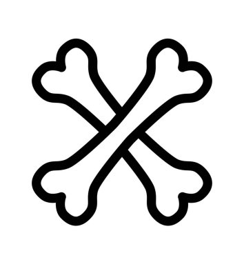 Bones crossbone Vector Icon isolated on white