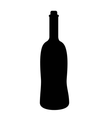 bottle glass icon vector isolated on white