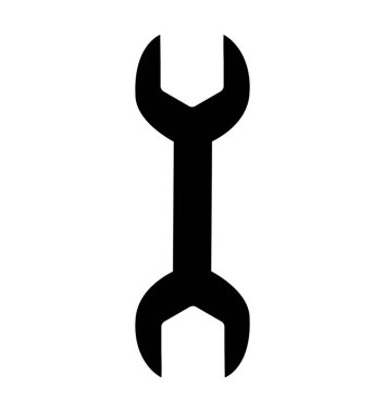 wrench key icon tool to work vector isolated on white