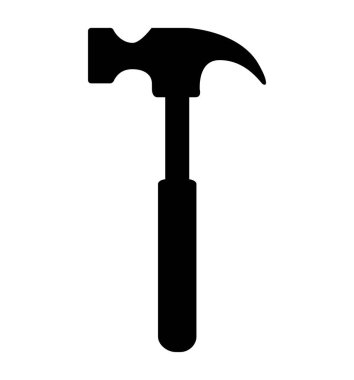 Hammer icon Illustration vector isolated on white
