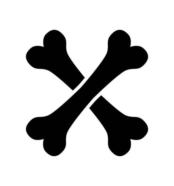 Crossbone Vector Icon isolated on white eps 10 — Stockový vektor