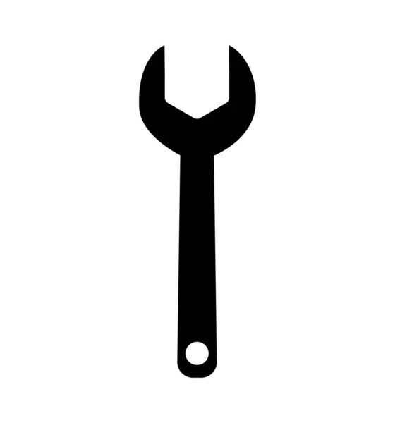 Wrench icon key icon tool to work vector isolated on white — Stock Vector